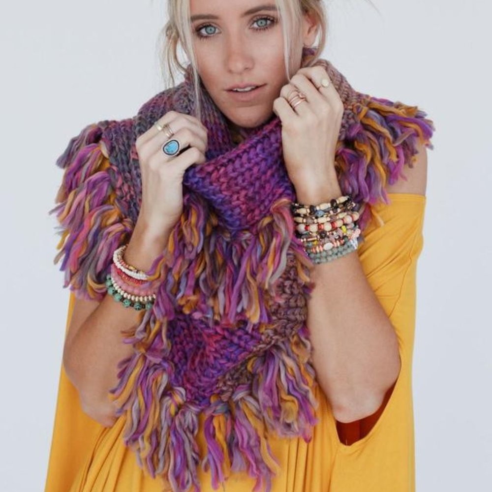THREE BIRD NEST  RAINBOW SKIES INFINITY SCARF NWT!